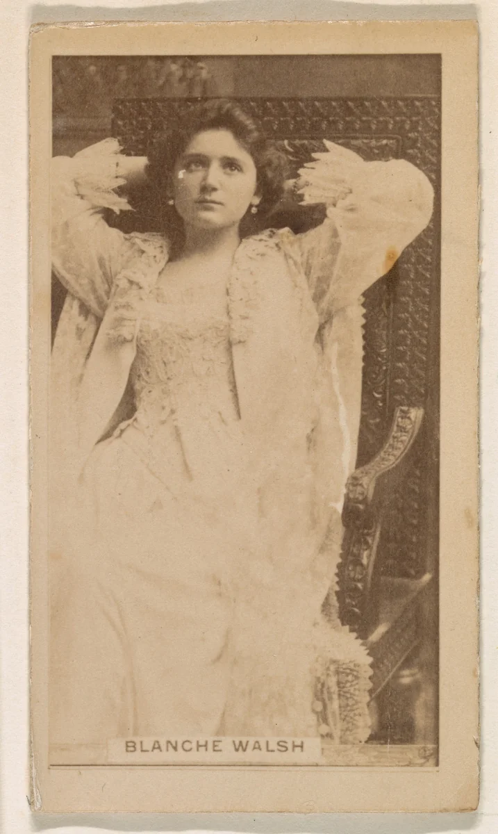Blanche Walsh, from the Actresses series (N245) issued by Kinney Brothers to promote Sweet Caporal Cigarettes by Kinney Brothers Tobacco Company, photograph, 1890