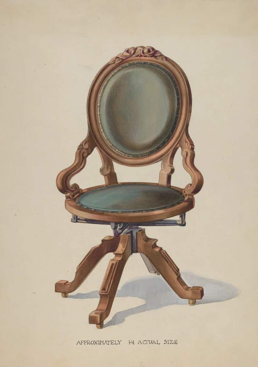 Office Swivel Chair by George Kirschner, index of american design, 1936