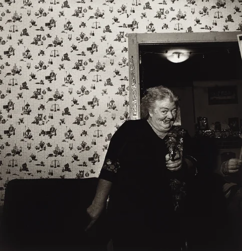 Jean Sabatine, Christmas, Martins Creek, Pennsylvania by Larry Fink, photograph, 1983