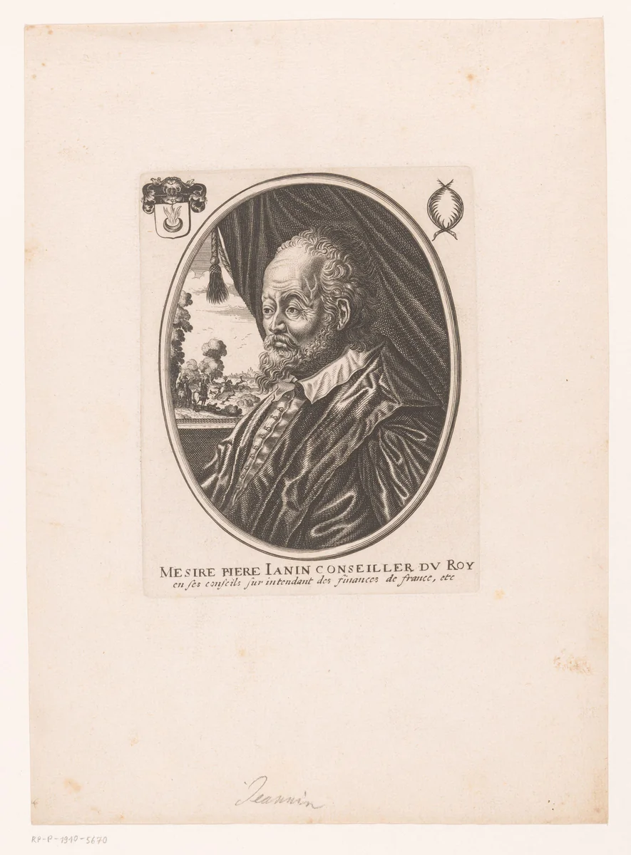 Portret van Pierre Jeannin by anonymous, print, 1610-1668
