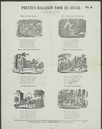 Kinderspelen by anonymous, print, 1850