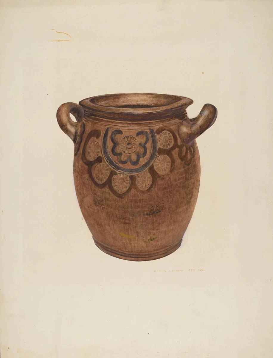 Stone Jar by Marion J. Bright, index of american design, 1940