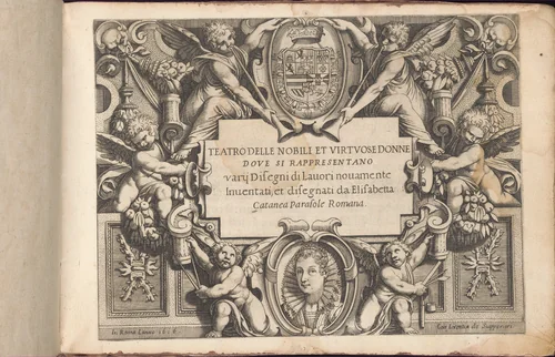 Teatro delle Nobili et Virtuose Donne..., title page (recto) by Isabella Catanea Parasole, book, 1616