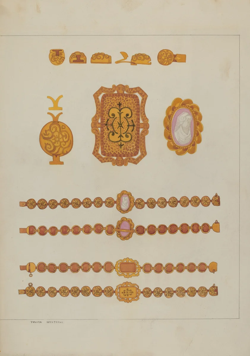 Bracelets by Tulita Westfall, index of american design, 1937