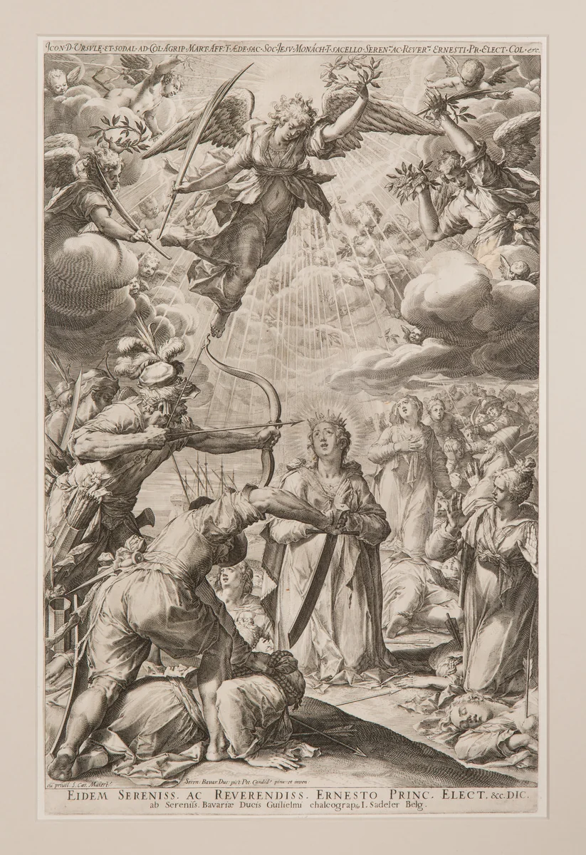 The Martyrdom of Saint Ursula and Her Companions by Johann Sadeler I, print, 1588