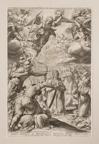 The Martyrdom of Saint Ursula and Her Companions by Johann Sadeler I, print, 1588