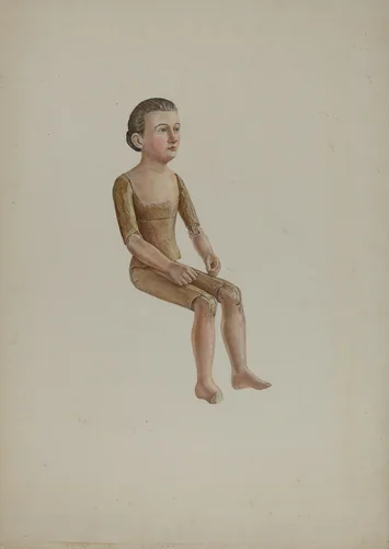 Wooden Doll - "Sadie Berman" by Sadie Berman, index of american design, 1942