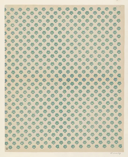 Blad met strooipatroon van fantasiemotief by anonymous, print, 1800-1900