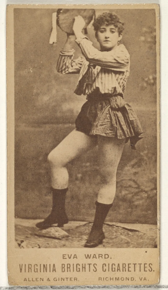 Eva Ward, from the Actors and Actresses series (N45, Type 1) for Virginia Brights Cigarettes by Allen & Ginter, photograph, 1885-1891