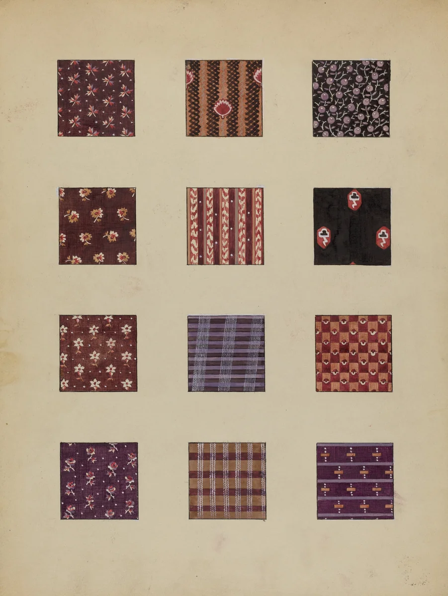 Printed Cottons by Millia Davenport, index of american design, 1936