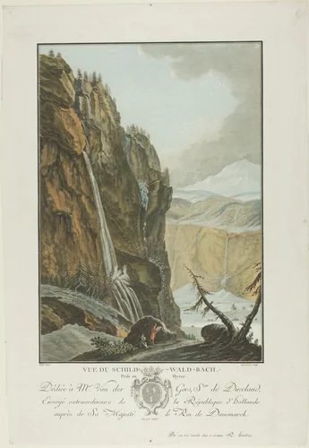 Vue du Schild-Wald-Bach, Prise Enhiver by Charles Melchior Descourtis, print, 1773-1820