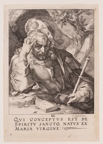 St James the Great, from Christ, the Apostles and St Paul with the Creed by Hendrick Goltzius, print, 1589