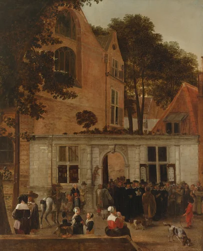 The Conferring of a Degree at the University of Leiden about 1650 by Hendrick van der Burch, painting, 1650-1660