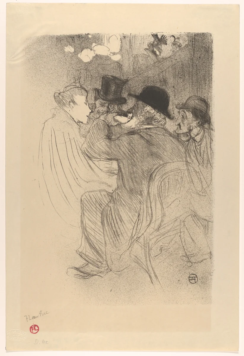 Au Moulin Rouge: Un Rude! Un Vrai Rude! by Henri de Toulouse-Lautrec, print, 1893