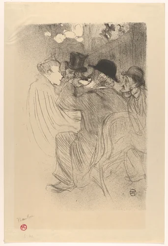 Au Moulin Rouge: Un Rude! Un Vrai Rude! by Henri de Toulouse-Lautrec, print, 1893