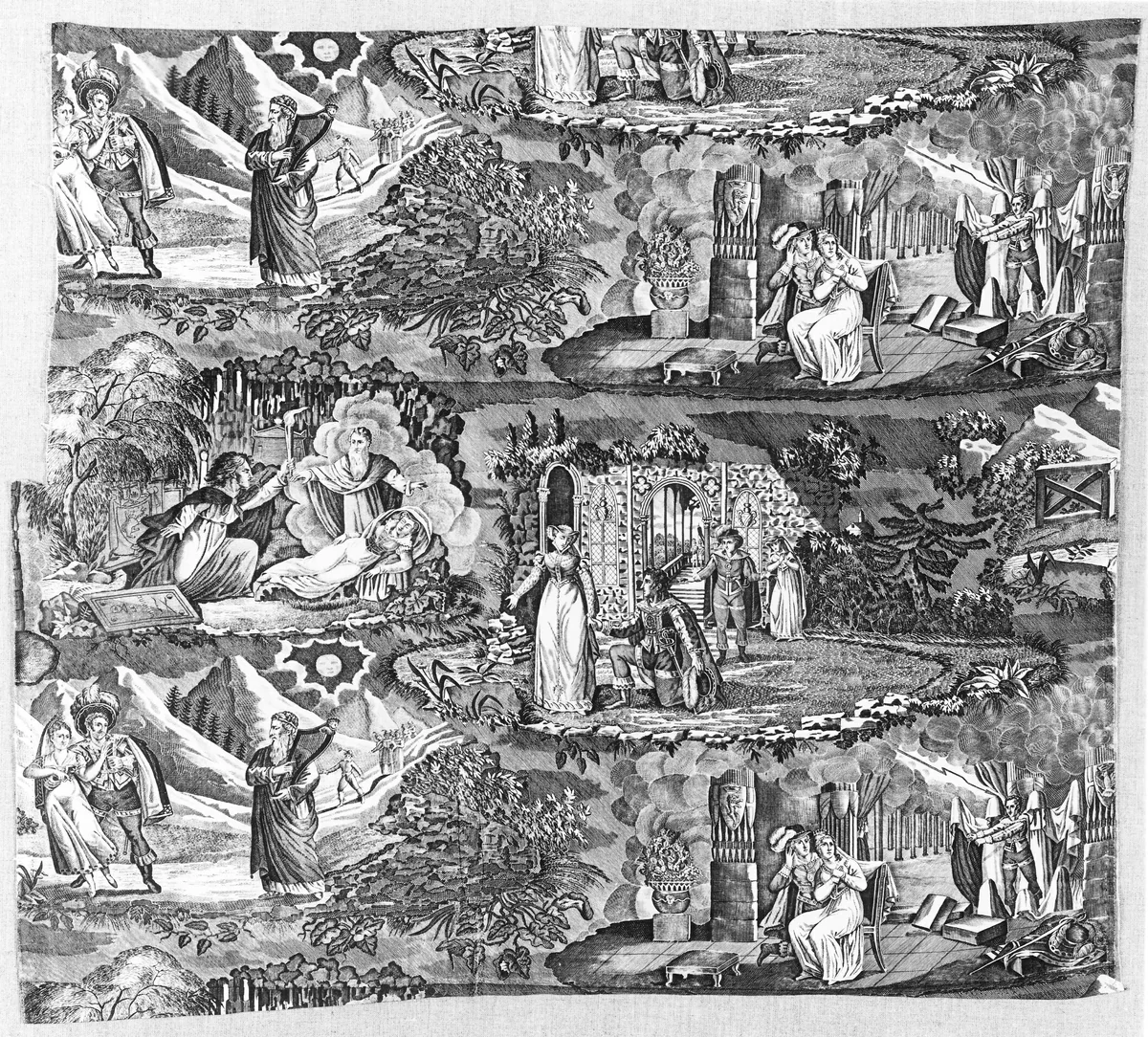 Le Vampire (The Vampyre) (Furnishing Fabric) by France, textile, 1819-1830