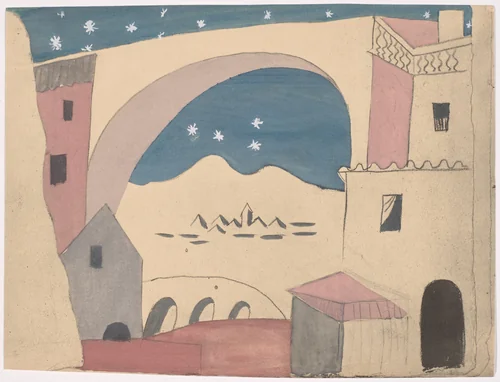 Set design for the ballet Le Tricorne by Pablo Picasso, illustrated book, 1920