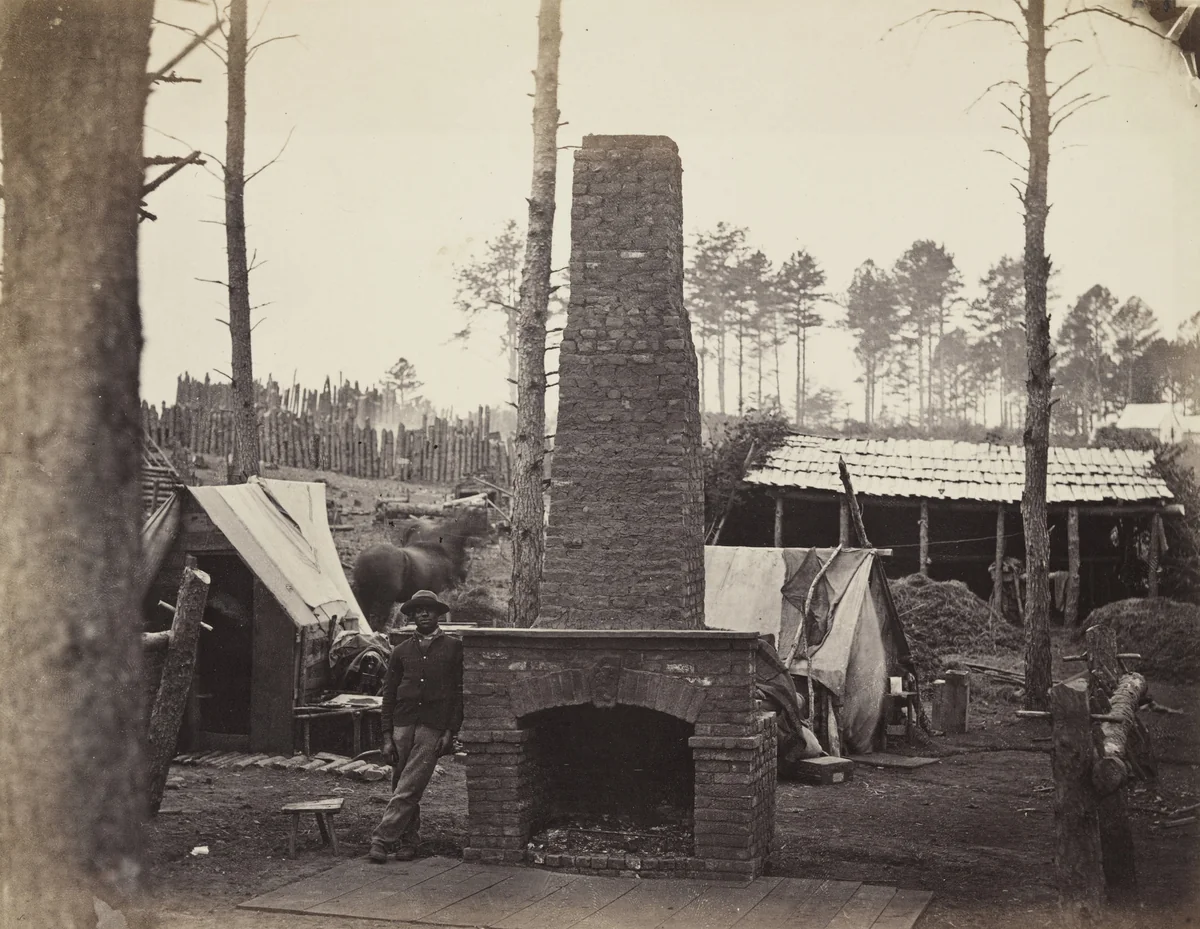 Breaking Camp, Brandy Station, Virginia by Alexander Gardner, photograph, 1864
