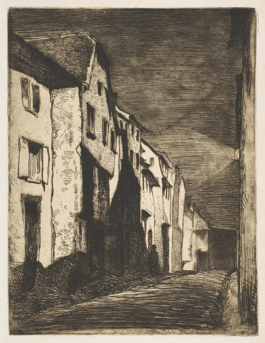 Street at Saverne by James McNeill Whistler, print, 1858