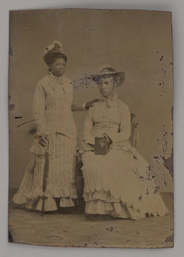 Untitled (Portrait of One Standing Woman and One Seated Woman) by Unknown maker, other, 1860-1870
