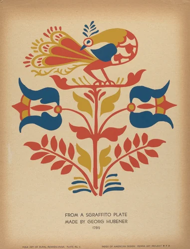 Plate 4: From Portfolio "Folk Art of Rural Pennsylvania" by American 20th Century, index of american design, 1939