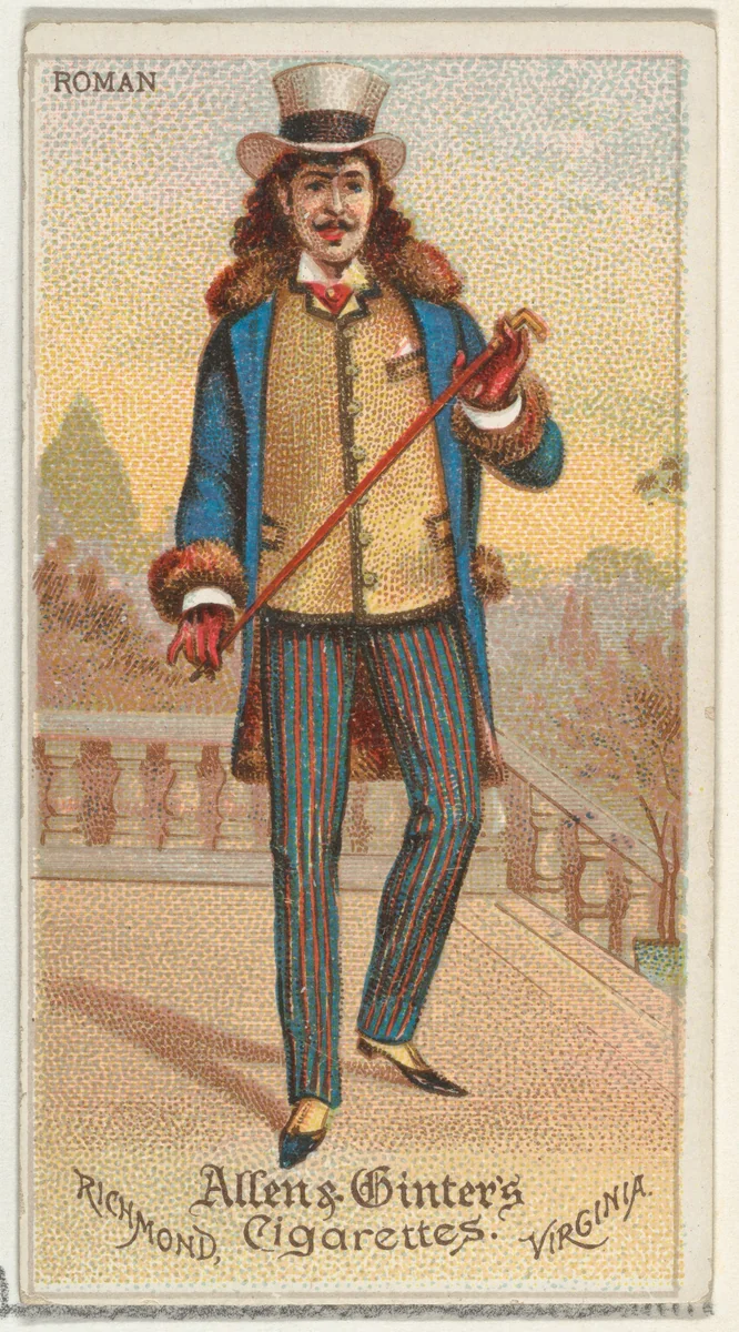 Roman, from World's Dudes series (N31) for Allen & Ginter Cigarettes by Allen & Ginter, print, 1888