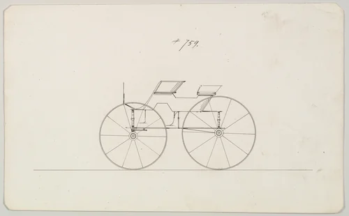 Design for Wagon, no. 759 by Brewster & Co., drawing, 1850-1870