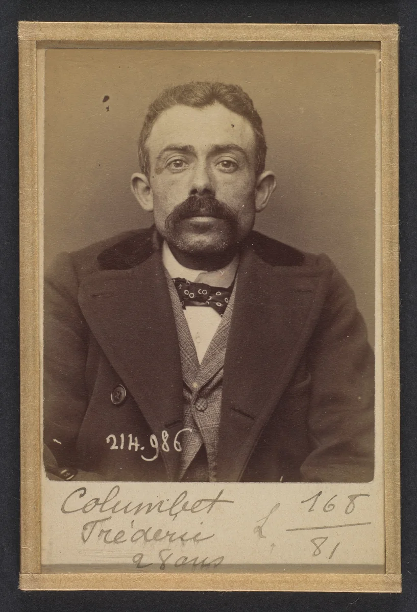 Colombet. Frédéric. 28 ans, né à Prigonnieux (Dordogne). Employé de commerce. Anarchiste. 2/3/94. by Alphonse Bertillon, photograph, 1894