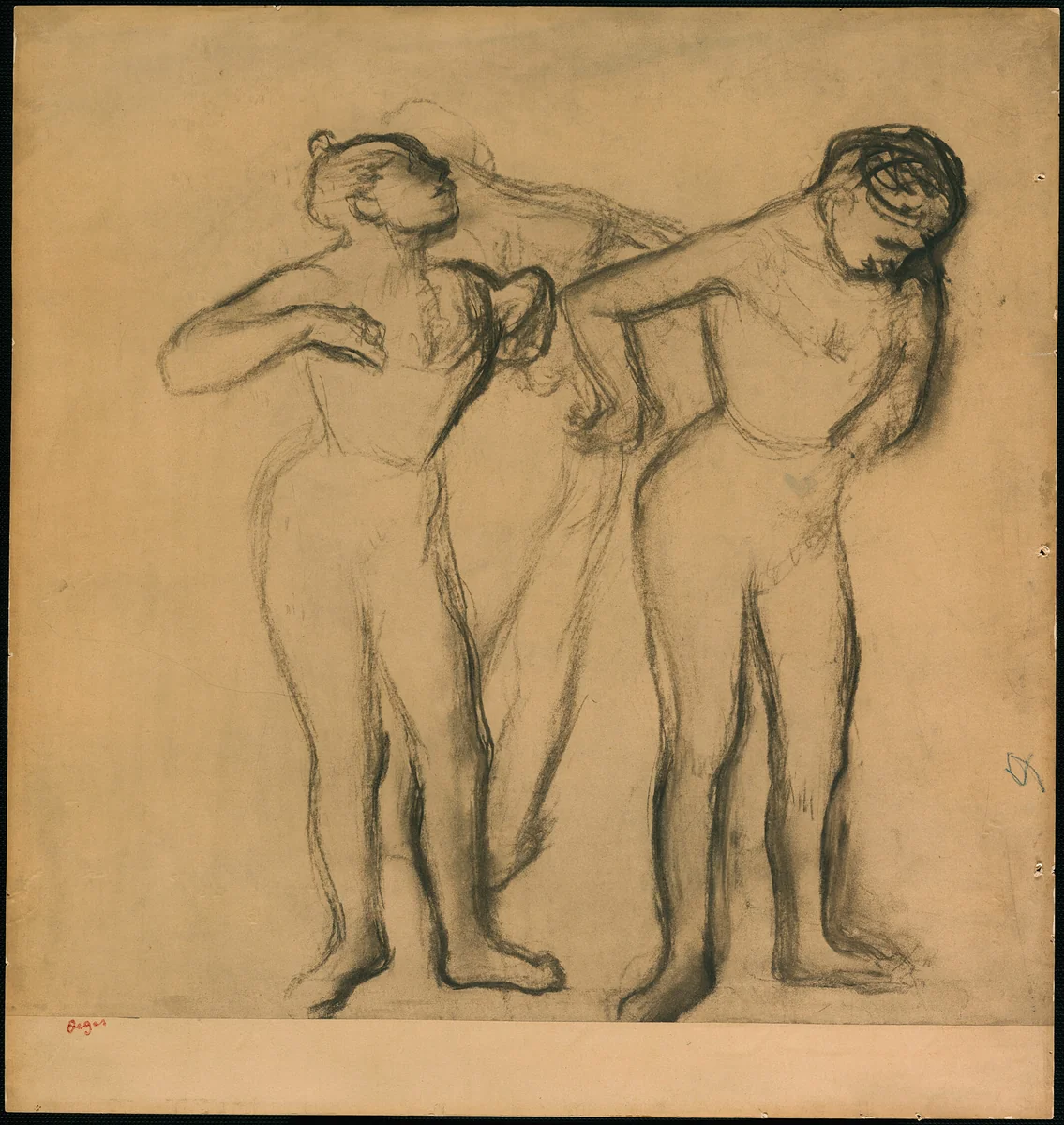 Three Dancers by Edgar Degas, print, 1895-1900