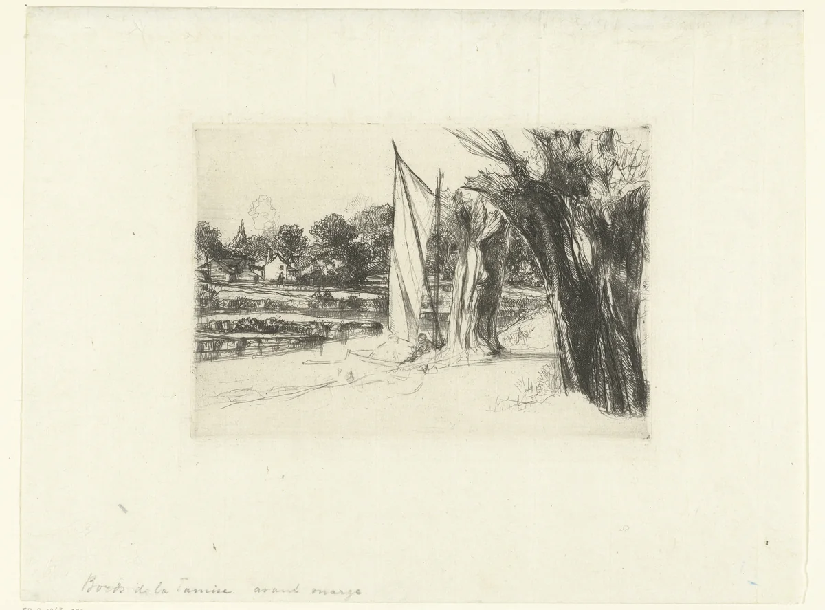 Thames Ditton by Francis Seymour-Haden, print, 1864