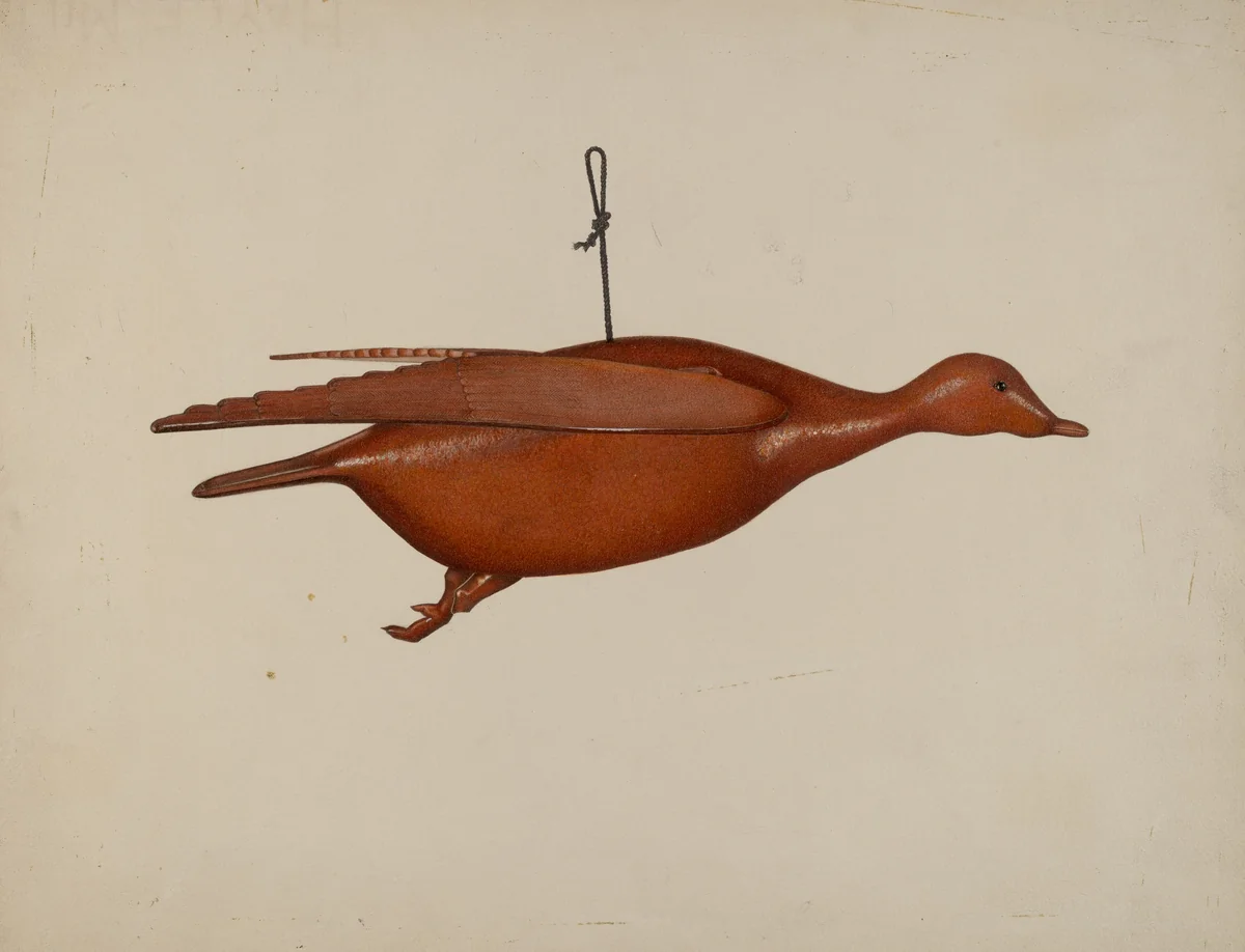 Flying Duck by Malcolm Hackney, index of american design, 1939