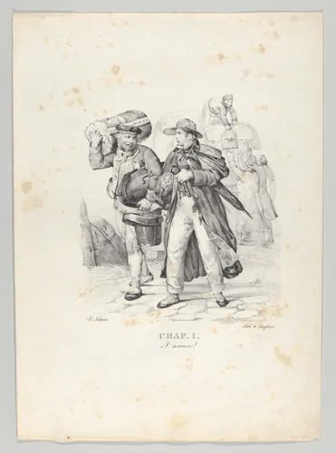 Chap. I: J'Arrive! (I Arrive!) by Victor Adam, print, 1824