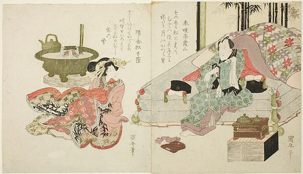 A Couple in the Bedroom by Utagawa Kuniyasu, print, 1801-1832