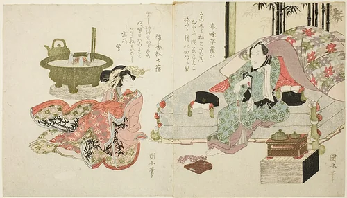 A Couple in the Bedroom by Utagawa Kuniyasu, print, 1801-1832