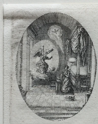 The Mysteries of the Passion: The Annunciation by Jacques Callot, print, 1631