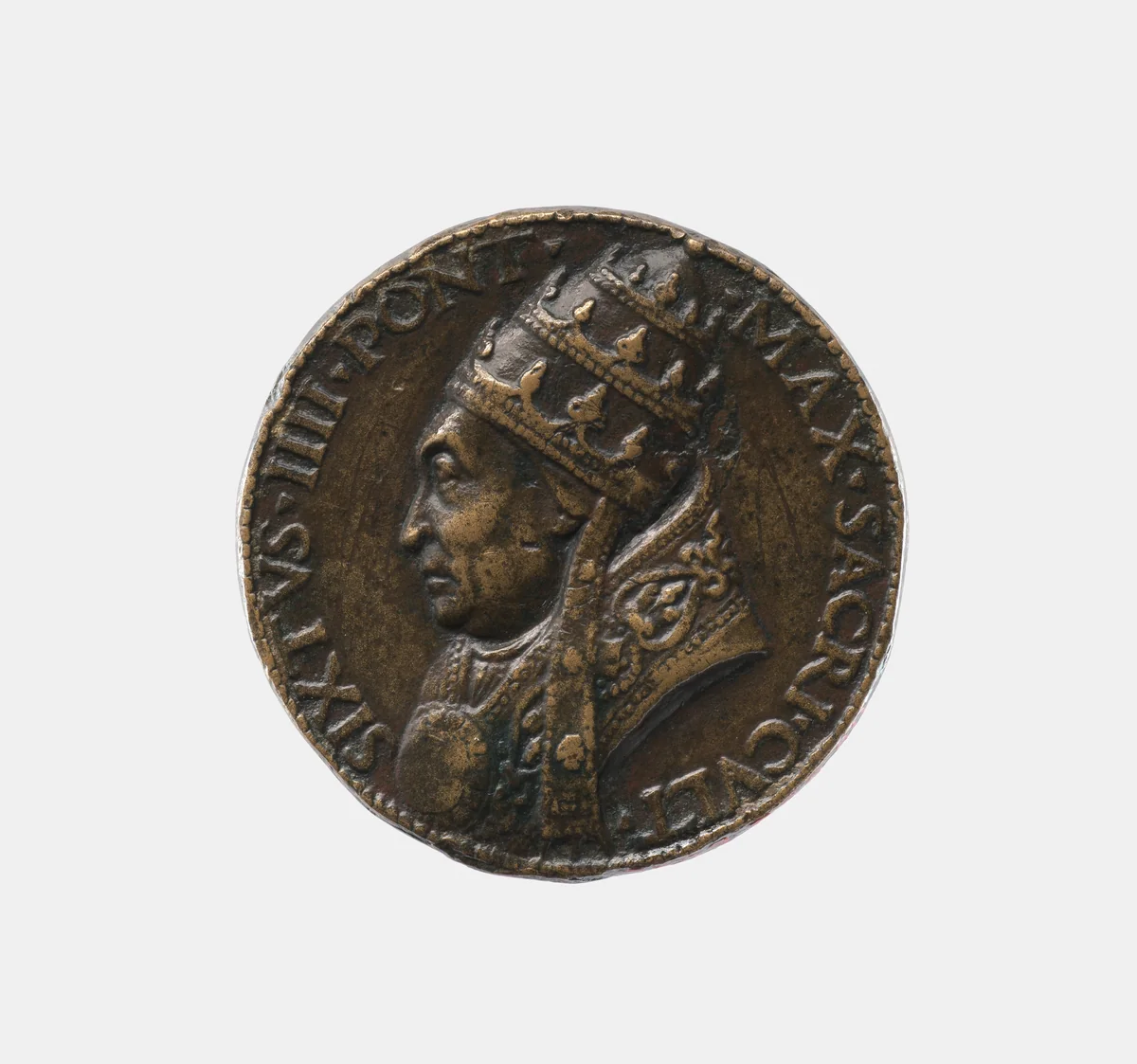 Pope Sixtus IV (Francesco della Rovere, 1414–1484) by Lysippus the Younger, metalwork, 1471