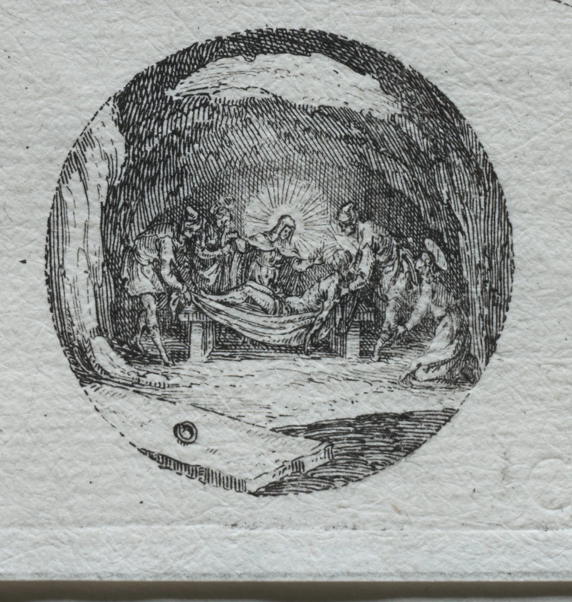 The Mysteries of the Passion: The Entombment by Jacques Callot, print, 1631