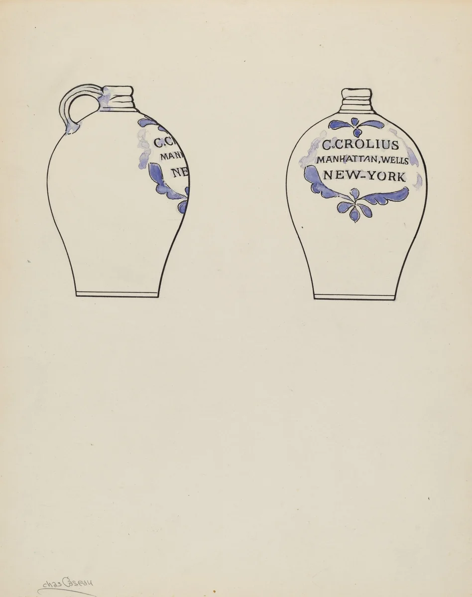 Jug by Charles Caseau, index of american design, 1936