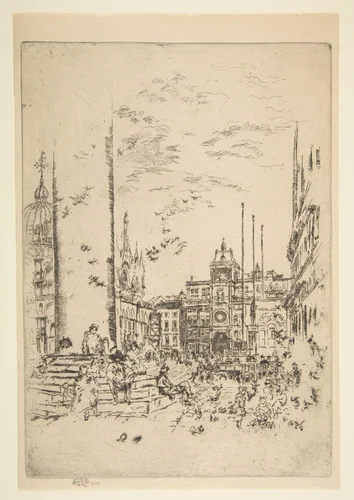 The Piazetta (The Piazzetta) by James McNeill Whistler, print, 1879-1880