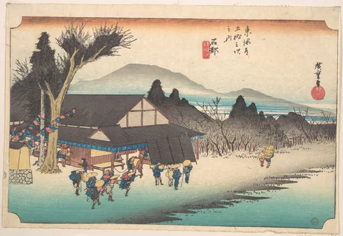 Ishibe, Megawa Sato by Utagawa Hiroshige (歌川広重), print, 1824-1844