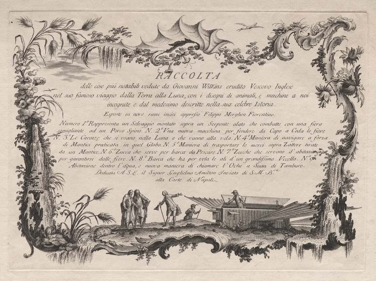Title and Dedication Page by Filippo Morghen, print, 1764-1774