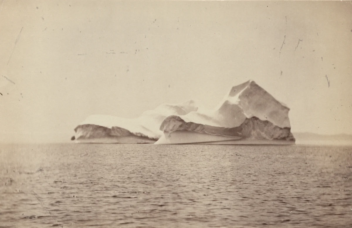 "Instantaneous view of icebergs" by George P. Critcherson, John L. Dunmore, William Bradford, photograph, 1869
