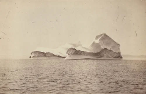 "Instantaneous view of icebergs" by George P. Critcherson, John L. Dunmore, William Bradford, photograph, 1869