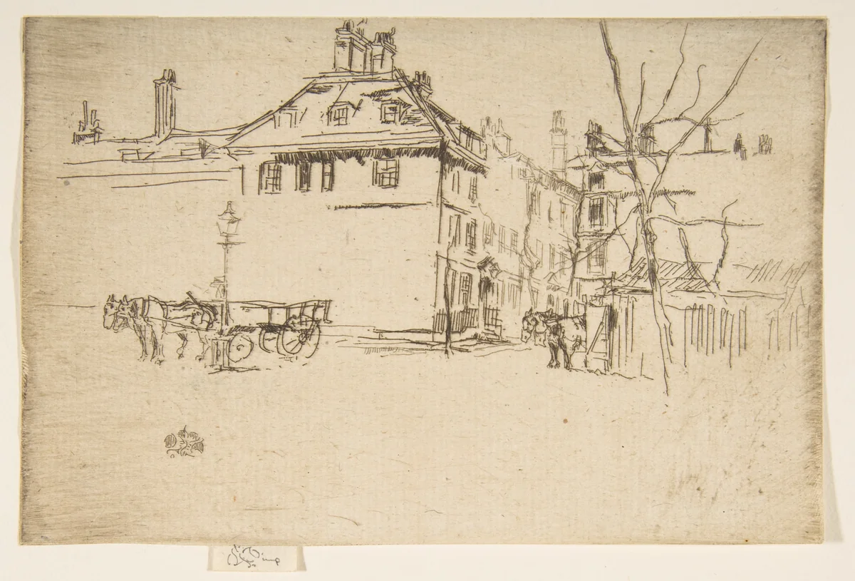 Temple (The Temple) by James McNeill Whistler, print, 1880-1881