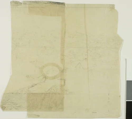 Study for San Francisco, center left section by Charles Meryon, drawing, 1855-1856