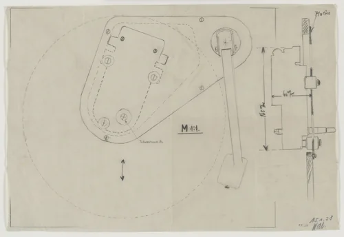 Design for Telefunken Record Player, Sections by Lilly Reich, mies van der rohe archive, 1938