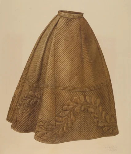 Quilted petticoat by Julie C. Brush, index of american design, 1935-1942