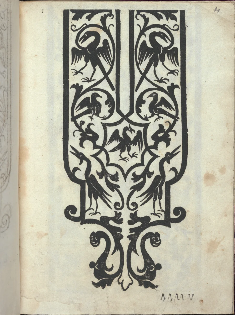 Libro quarto. De rechami per elquale se impara in diuersi modi lordine e il modo de recamare...Opera noua, page 4 (recto) by Alessandro Paganino, book, 1532