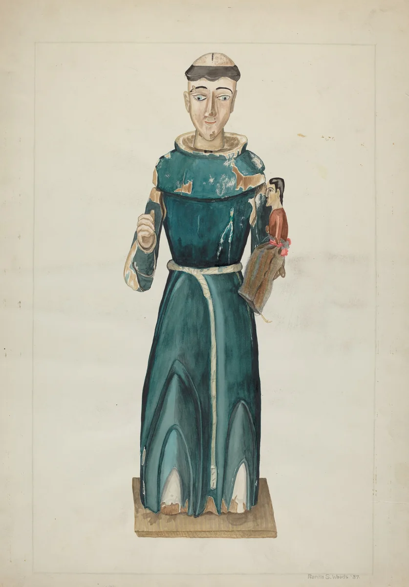 Santo - San Antonio de Padua by Ranka S. Woods, index of american design, 1937
