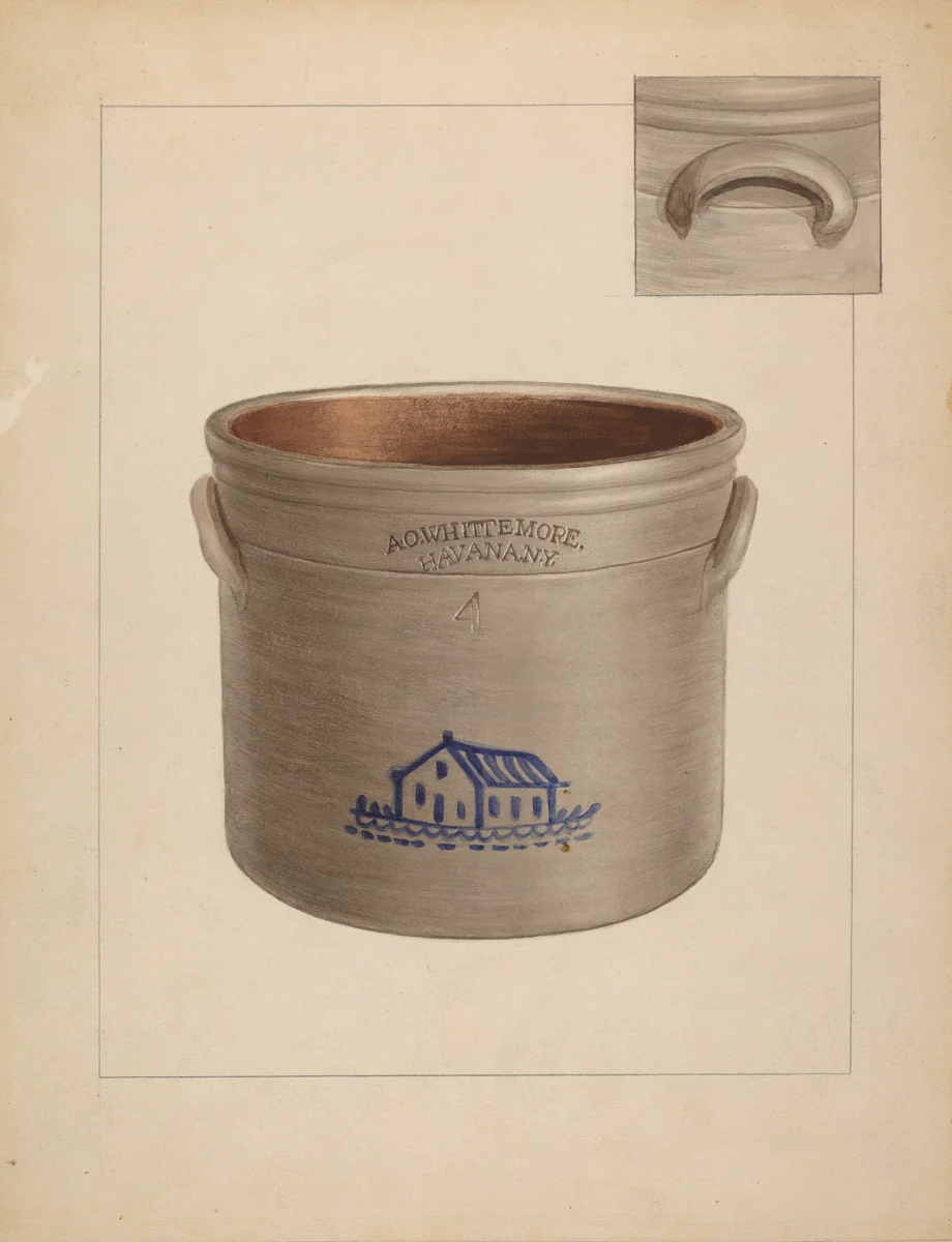 Crock by John Fisk, index of american design, 1937
